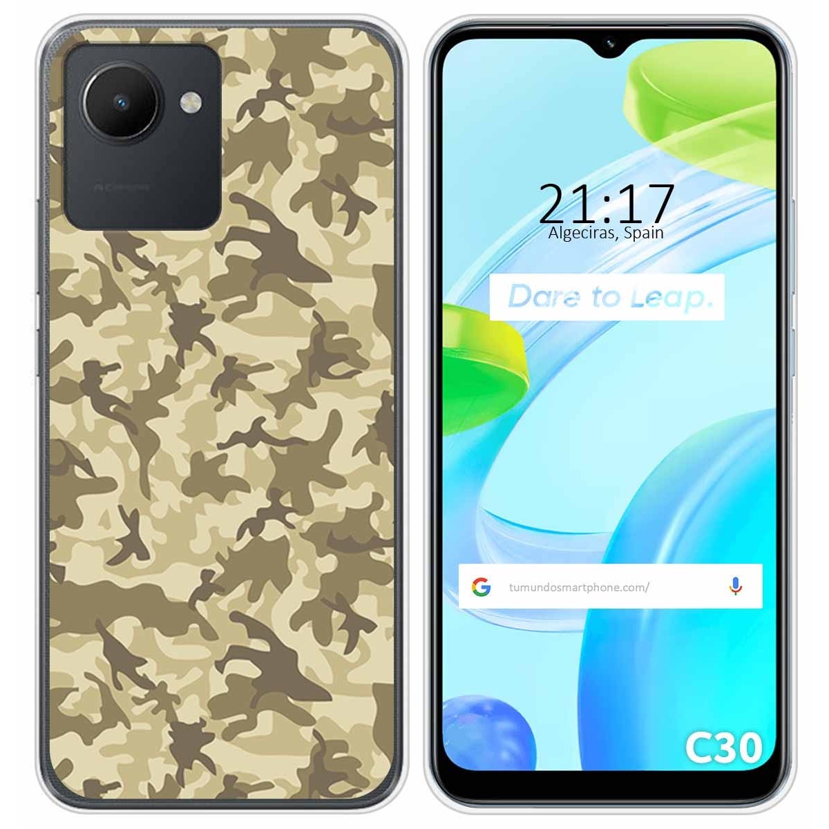 Funda Silicona para Realme C30 diseño Sand Camuflaje Dibujos