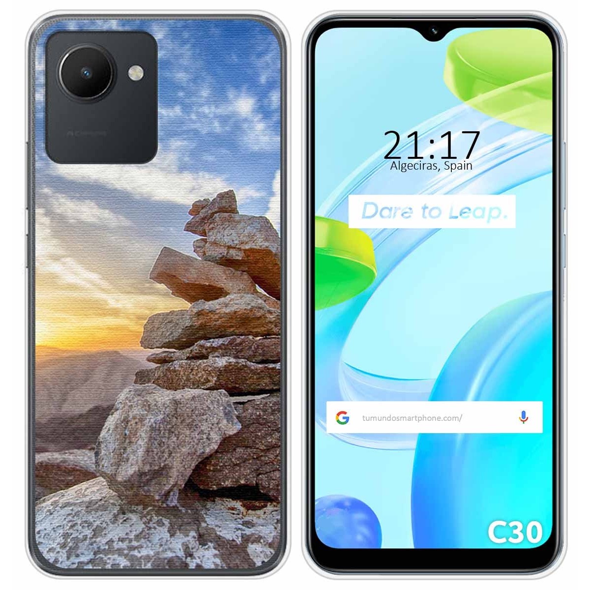 Funda Silicona para Realme C30 diseño Sunset Dibujos