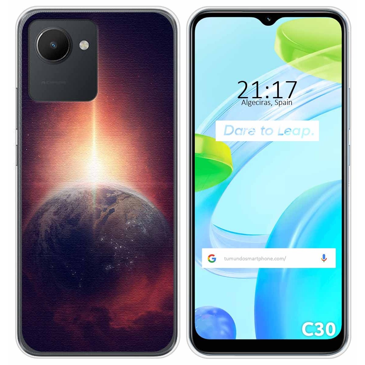 Funda Silicona para Realme C30 diseño Tierra Dibujos