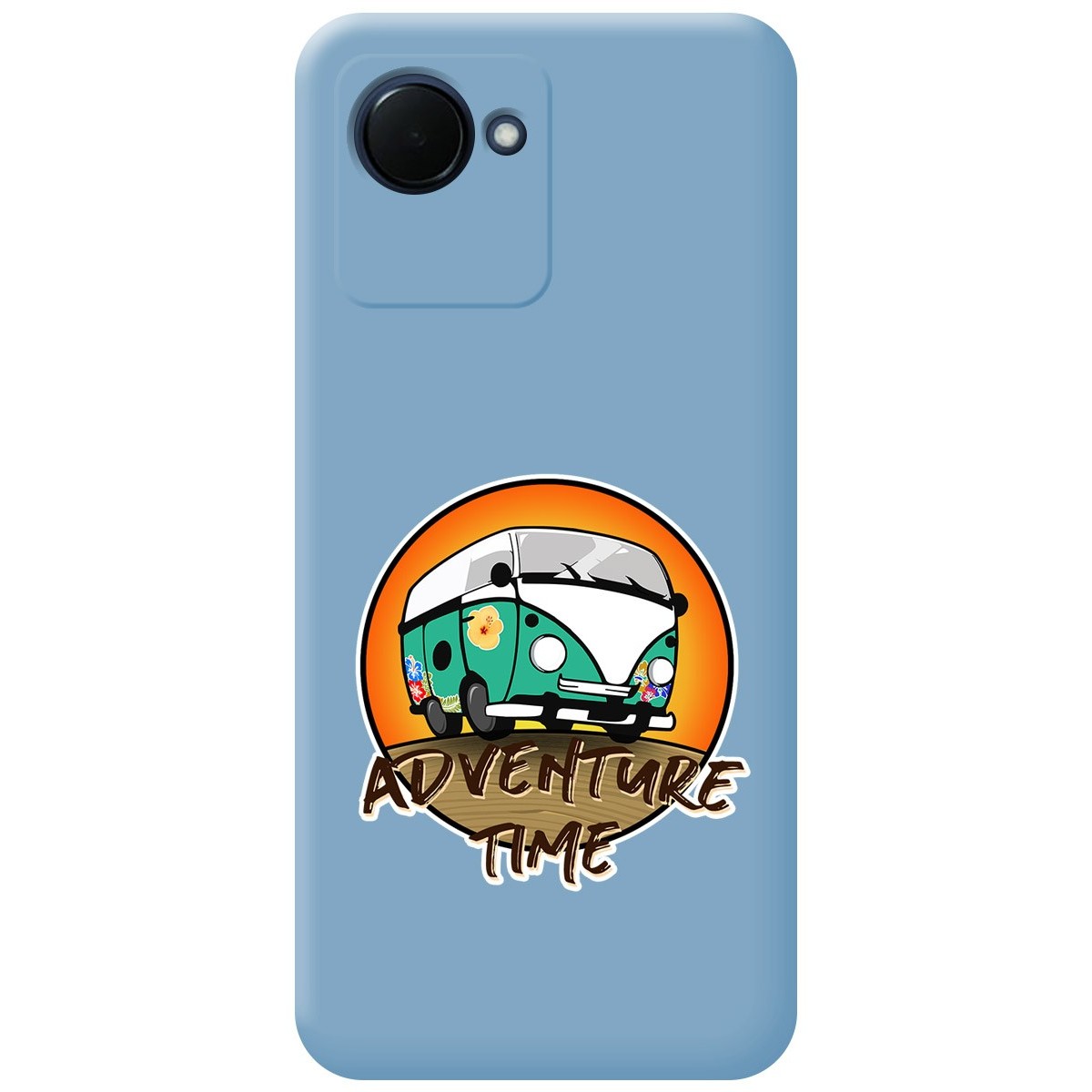 Funda Silicona Líquida Azul para Realme C30 diseño Adventure Time Dibujos