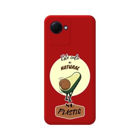 Funda Silicona Líquida Roja para Realme C30 diseño Culo Natural Dibujos