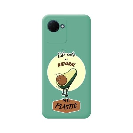 Funda Silicona Líquida Verde para Realme C30 diseño Culo Natural Dibujos