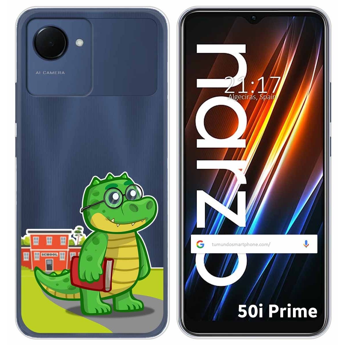Funda Silicona Transparente para Realme Narzo 50i Prime diseño Coco Dibujos