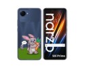 Funda Silicona Transparente para Realme Narzo 50i Prime diseño Conejo Dibujos