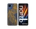 Funda Silicona Transparente para Realme Narzo 50i Prime diseño Hojas Dibujos