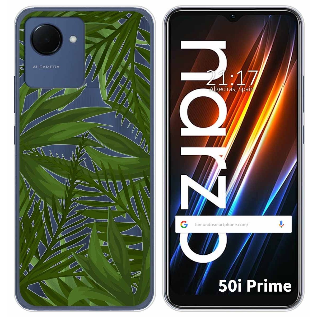 Funda Silicona Transparente para Realme Narzo 50i Prime diseño Jungla Dibujos