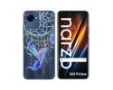Funda Silicona Transparente para Realme Narzo 50i Prime diseño Plumas Dibujos