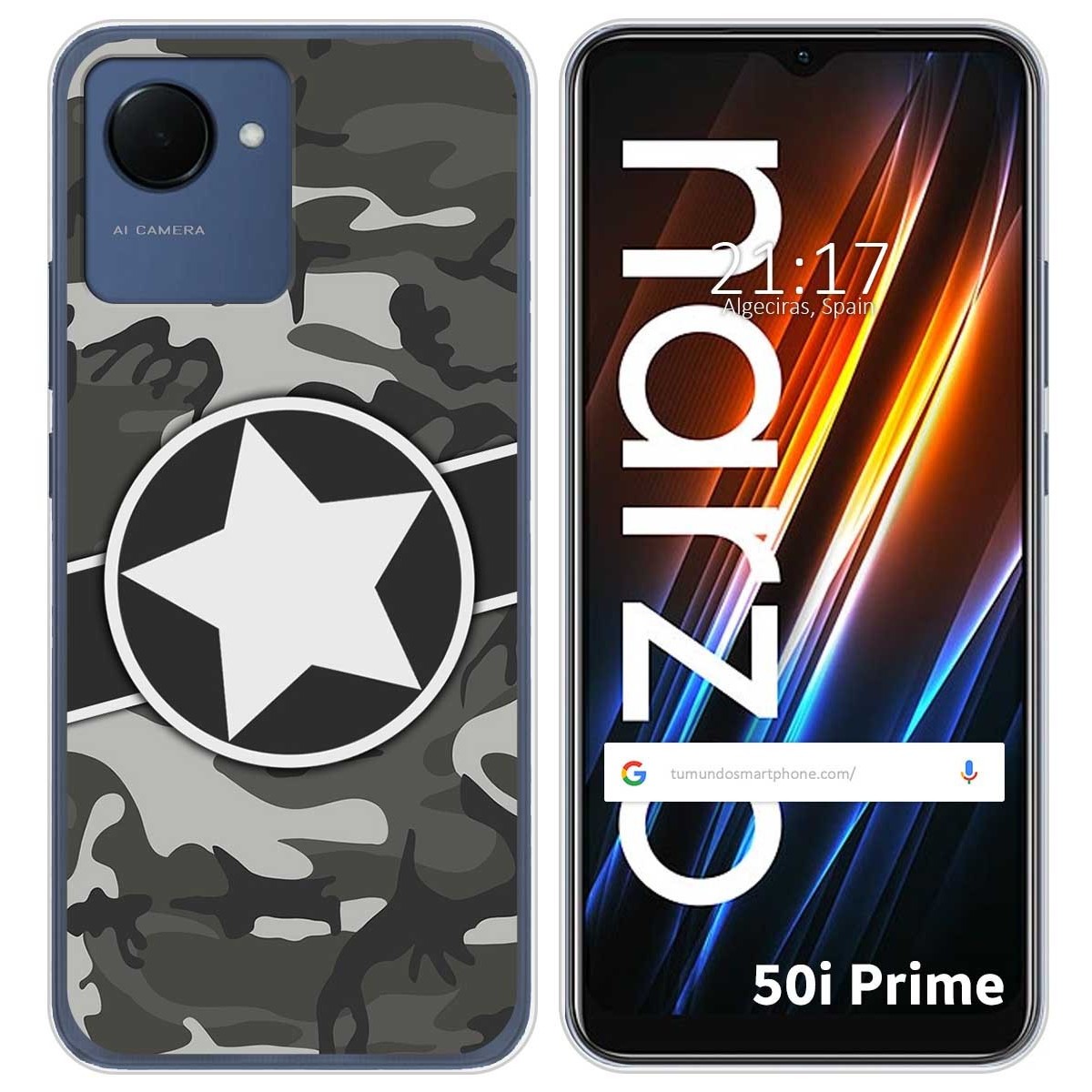 Funda Silicona para Realme Narzo 50i Prime diseño Camuflaje 02 Dibujos