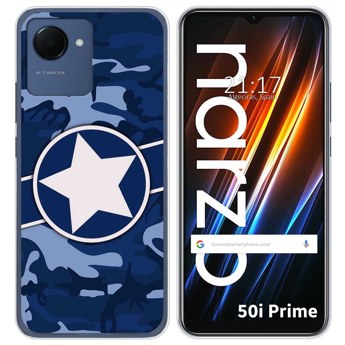 Funda Silicona para Realme Narzo 50i Prime diseño Camuflaje 03 Dibujos