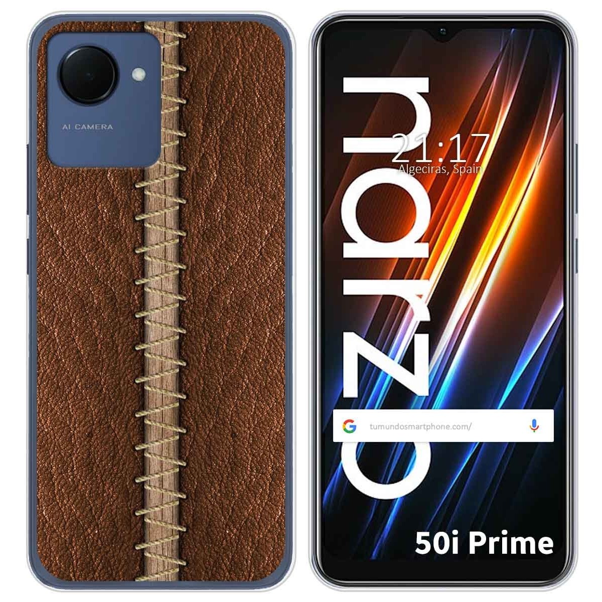 Funda Silicona para Realme Narzo 50i Prime diseño Cuero 01 Dibujos