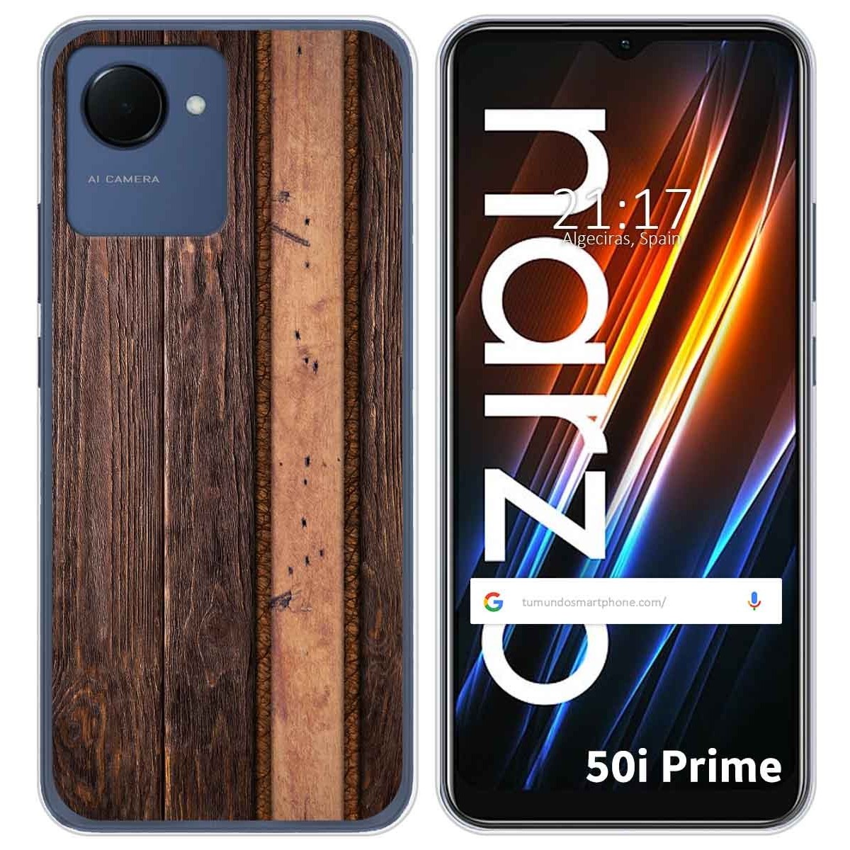 Funda Silicona para Realme Narzo 50i Prime diseño Madera 05 Dibujos