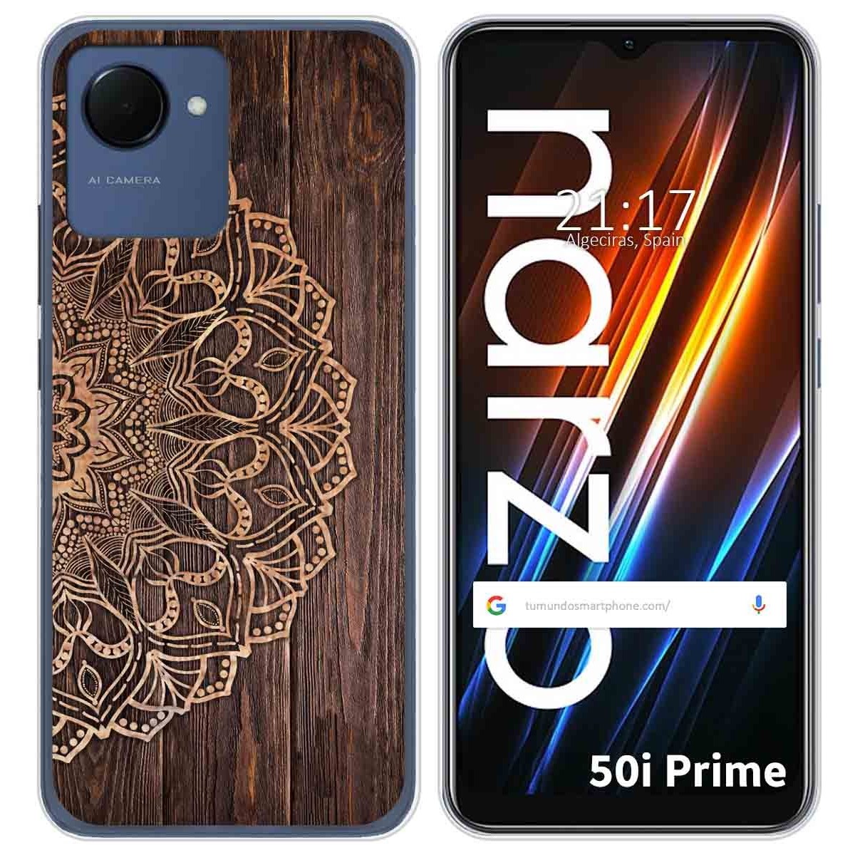 Funda Silicona para Realme Narzo 50i Prime diseño Madera 06 Dibujos