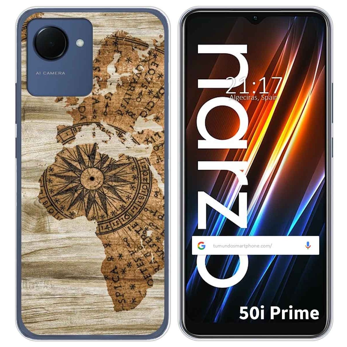 Funda Silicona para Realme Narzo 50i Prime diseño Madera 07 Dibujos