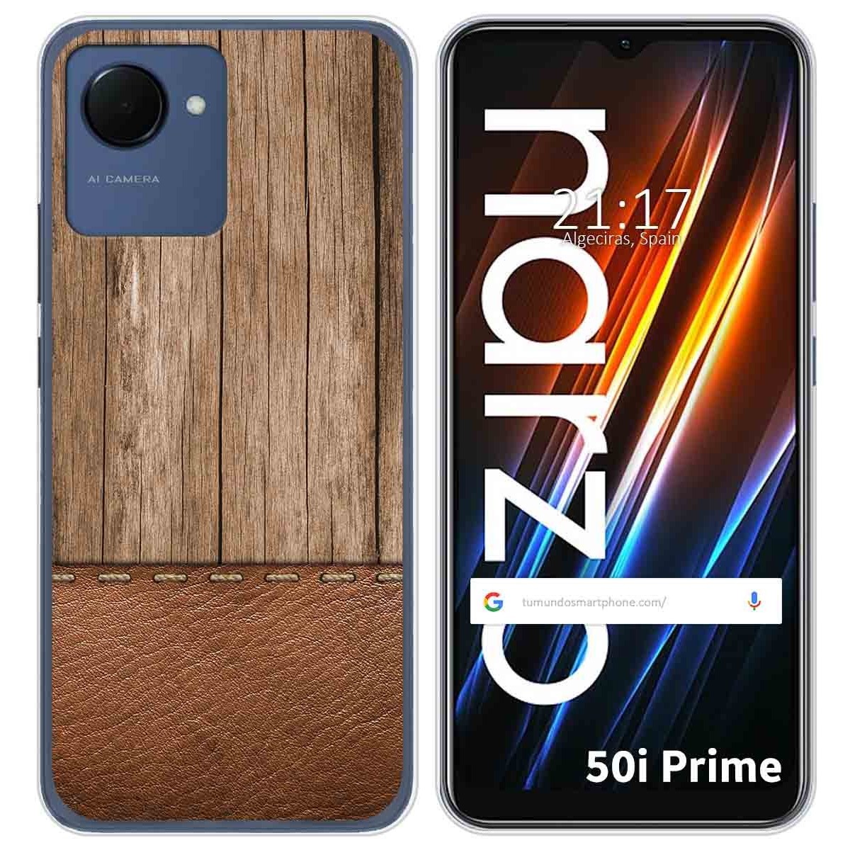 Funda Silicona para Realme Narzo 50i Prime diseño Madera 09 Dibujos