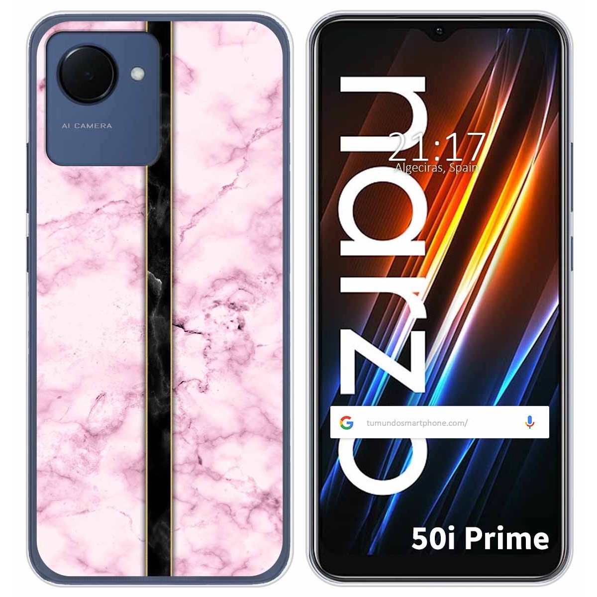 Funda Silicona para Realme Narzo 50i Prime diseño Mármol 04 Dibujos