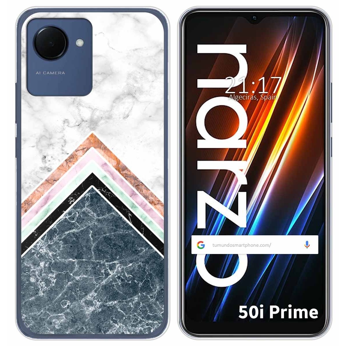 Funda Silicona para Realme Narzo 50i Prime diseño Mármol 05 Dibujos