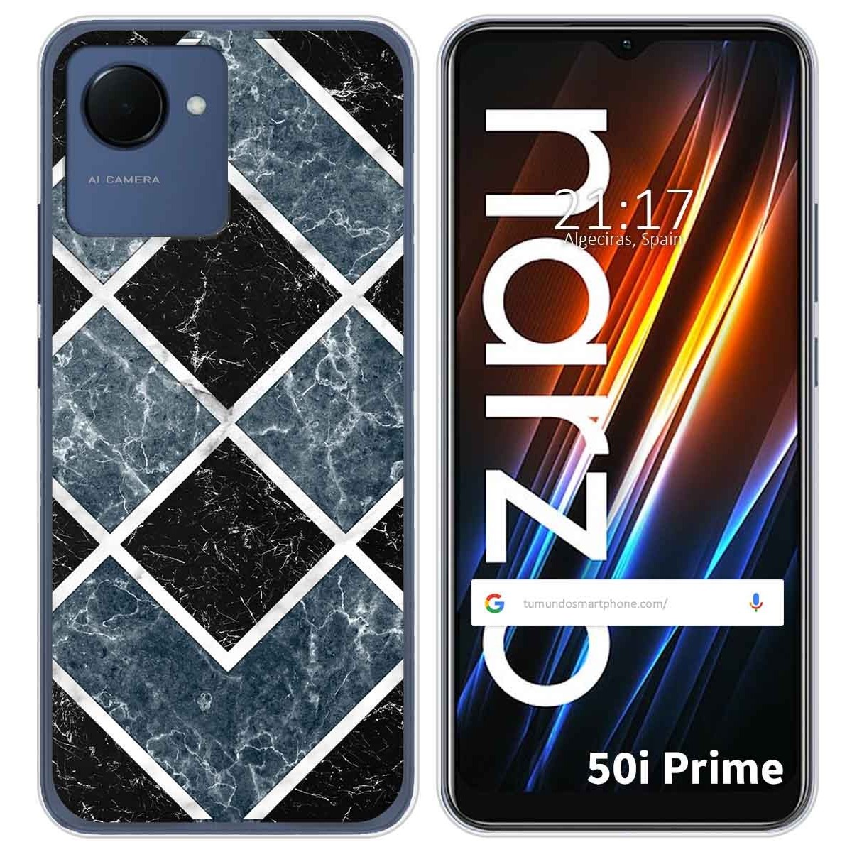 Funda Silicona para Realme Narzo 50i Prime diseño Mármol 06 Dibujos
