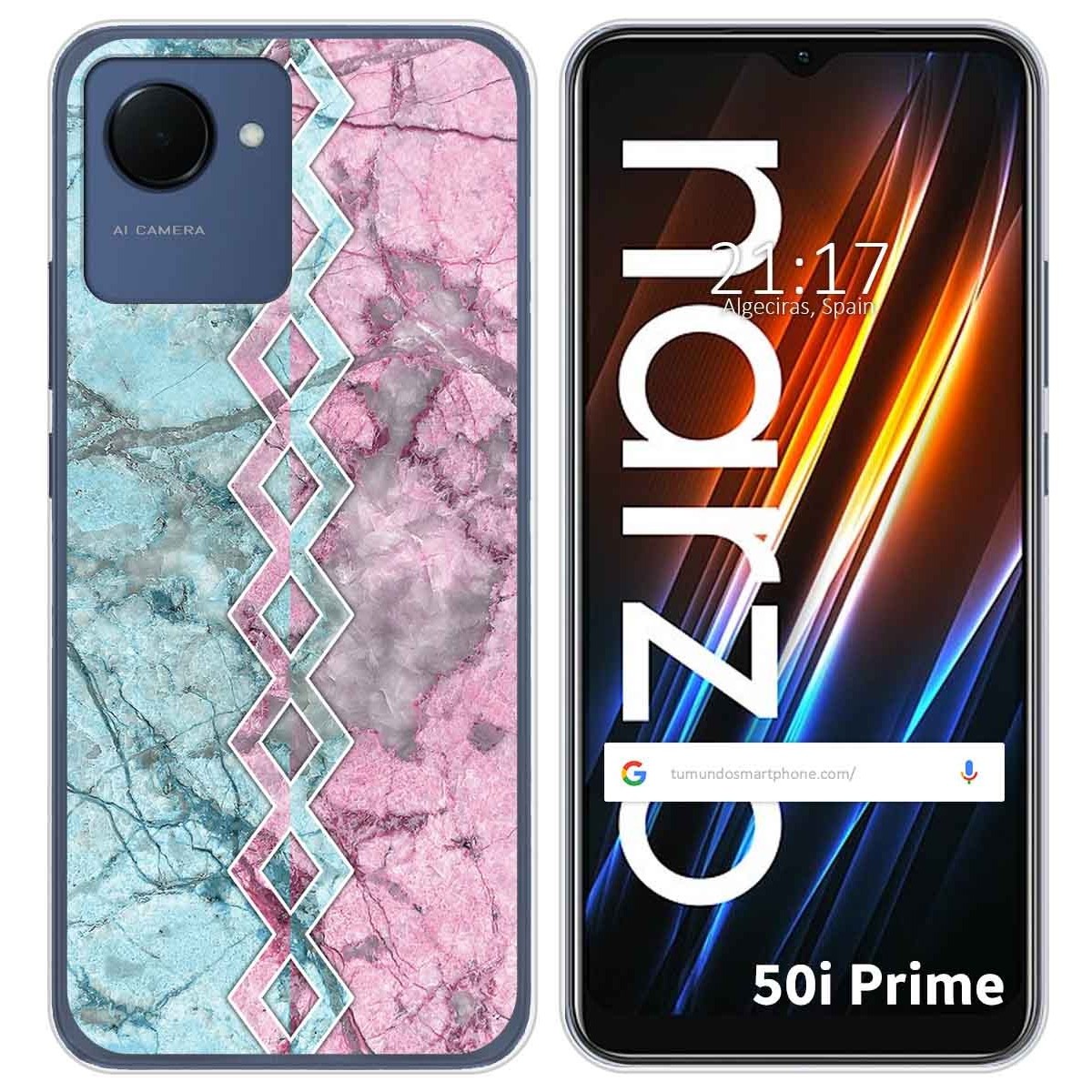 Funda Silicona para Realme Narzo 50i Prime diseño Mármol 08 Dibujos