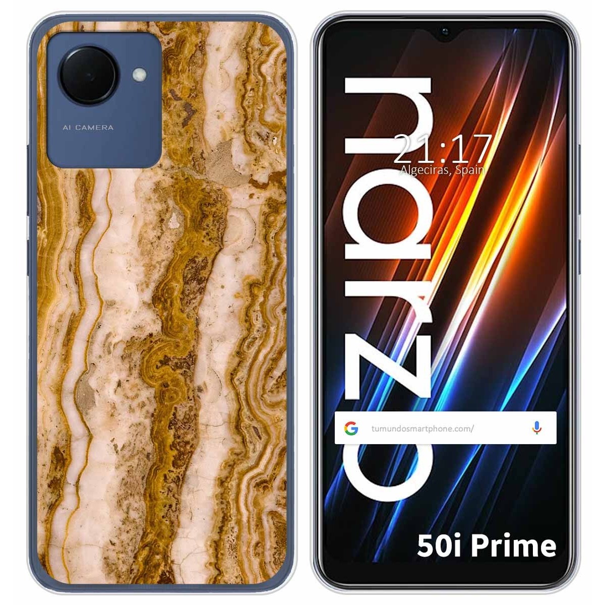 Funda Silicona para Realme Narzo 50i Prime diseño Mármol 10 Dibujos