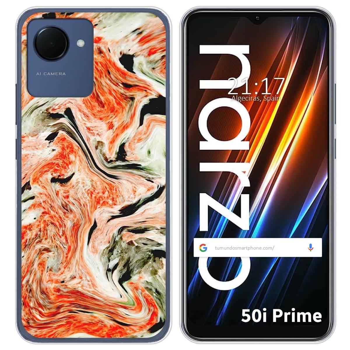 Funda Silicona para Realme Narzo 50i Prime diseño Mármol 12 Dibujos
