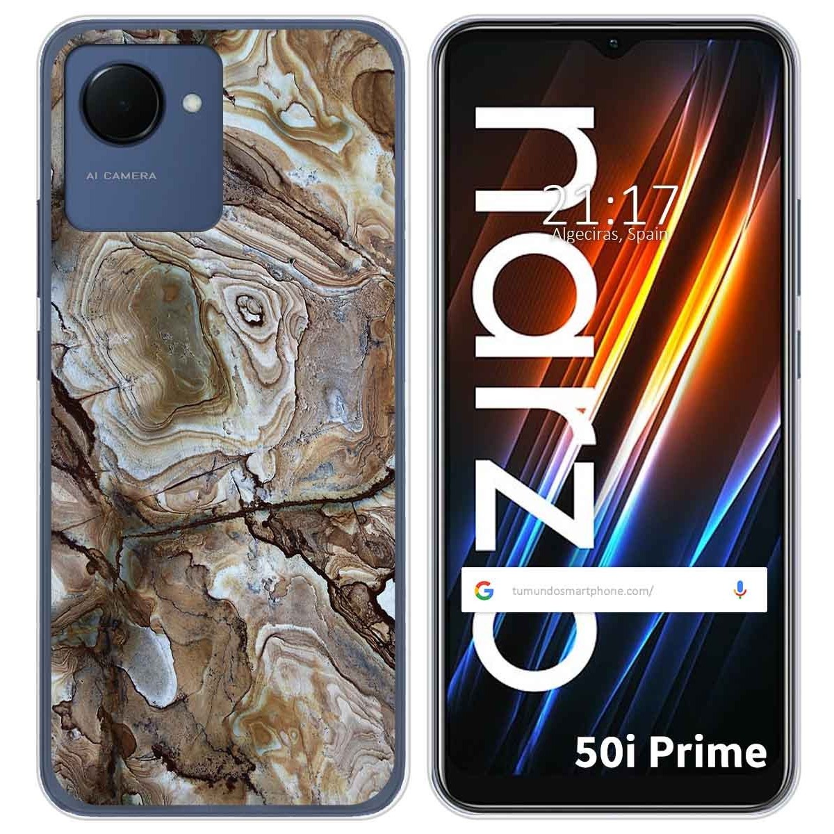 Funda Silicona para Realme Narzo 50i Prime diseño Mármol 14 Dibujos