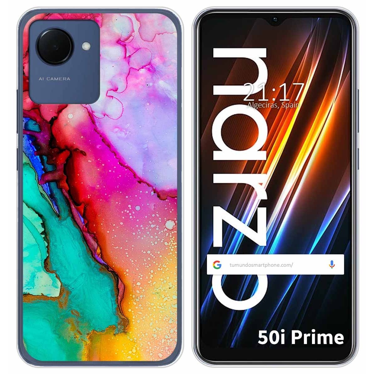 Funda Silicona para Realme Narzo 50i Prime diseño Mármol 15 Dibujos