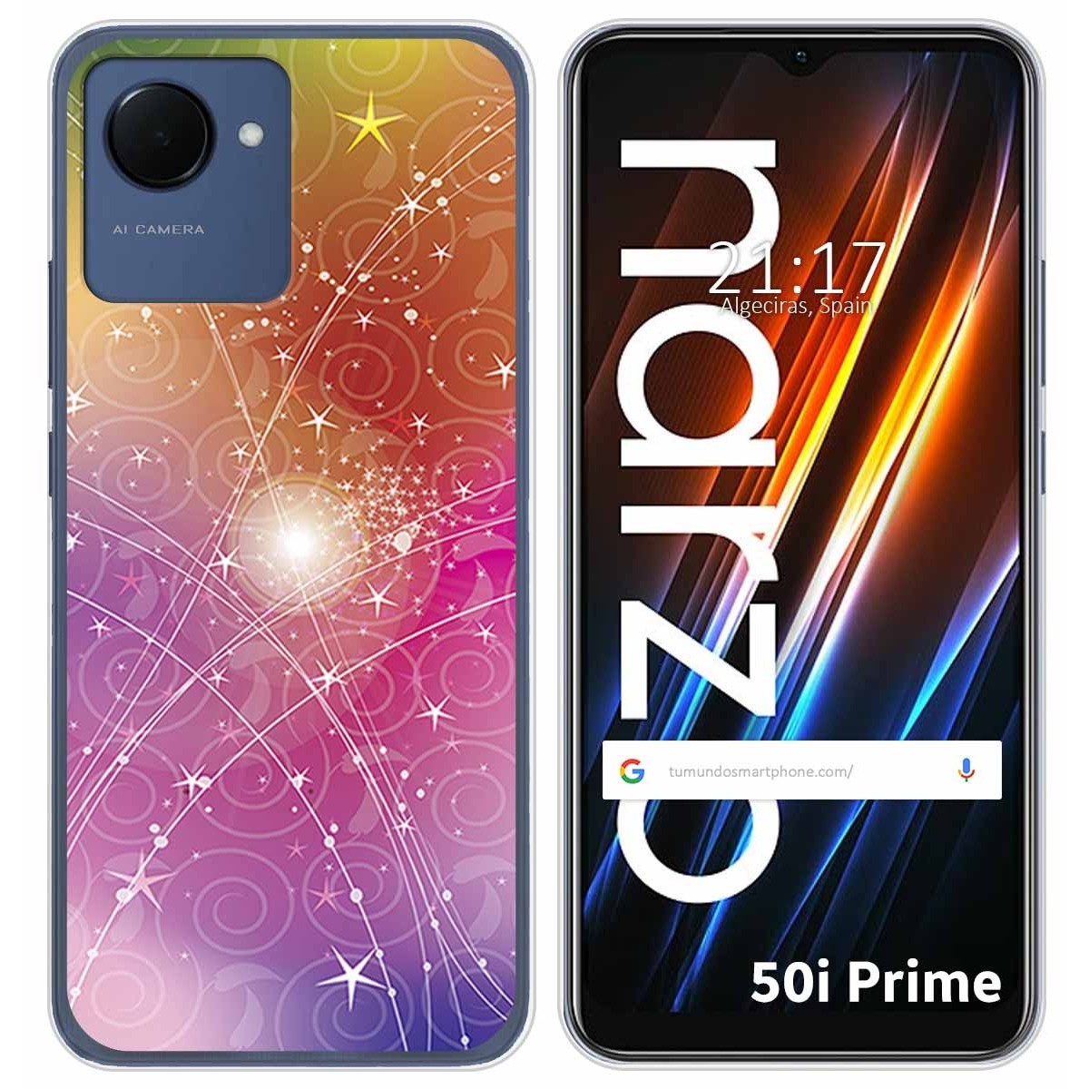 Funda Silicona para Realme Narzo 50i Prime diseño Abstracto Dibujos
