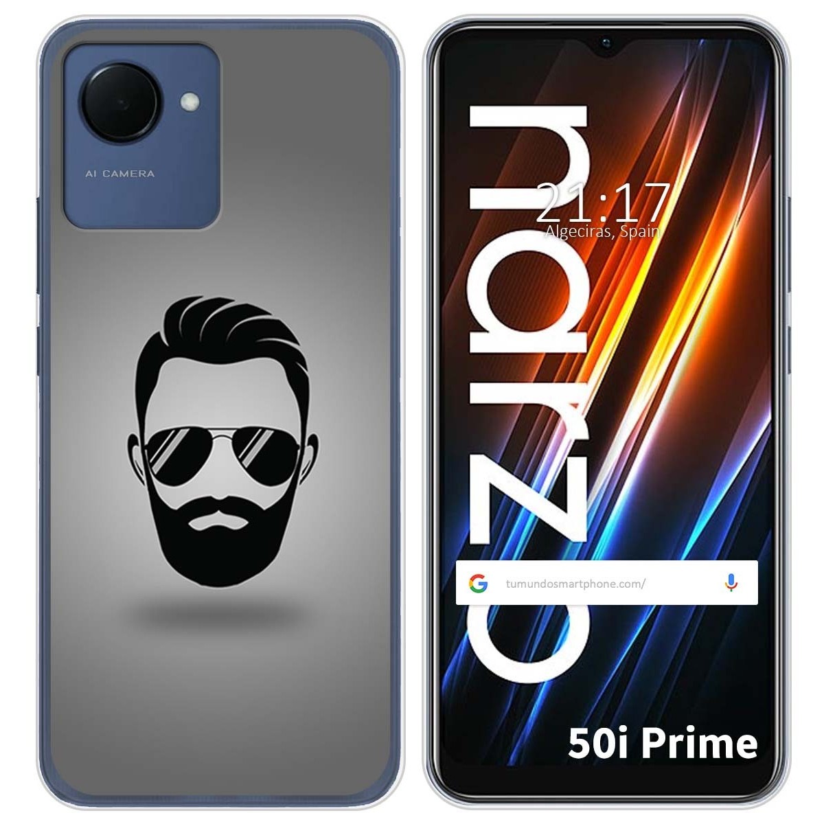 Funda Silicona para Realme Narzo 50i Prime diseño Barba Dibujos