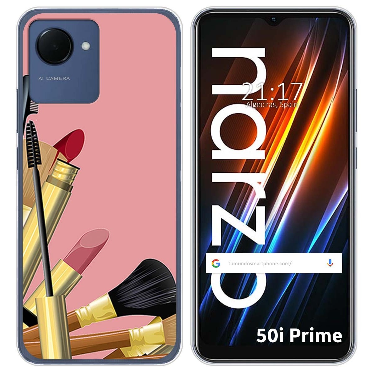 Funda Silicona para Realme Narzo 50i Prime diseño Brochas Dibujos