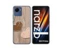 Funda Silicona para Realme Narzo 50i Prime diseño Corazones Madera Dibujos