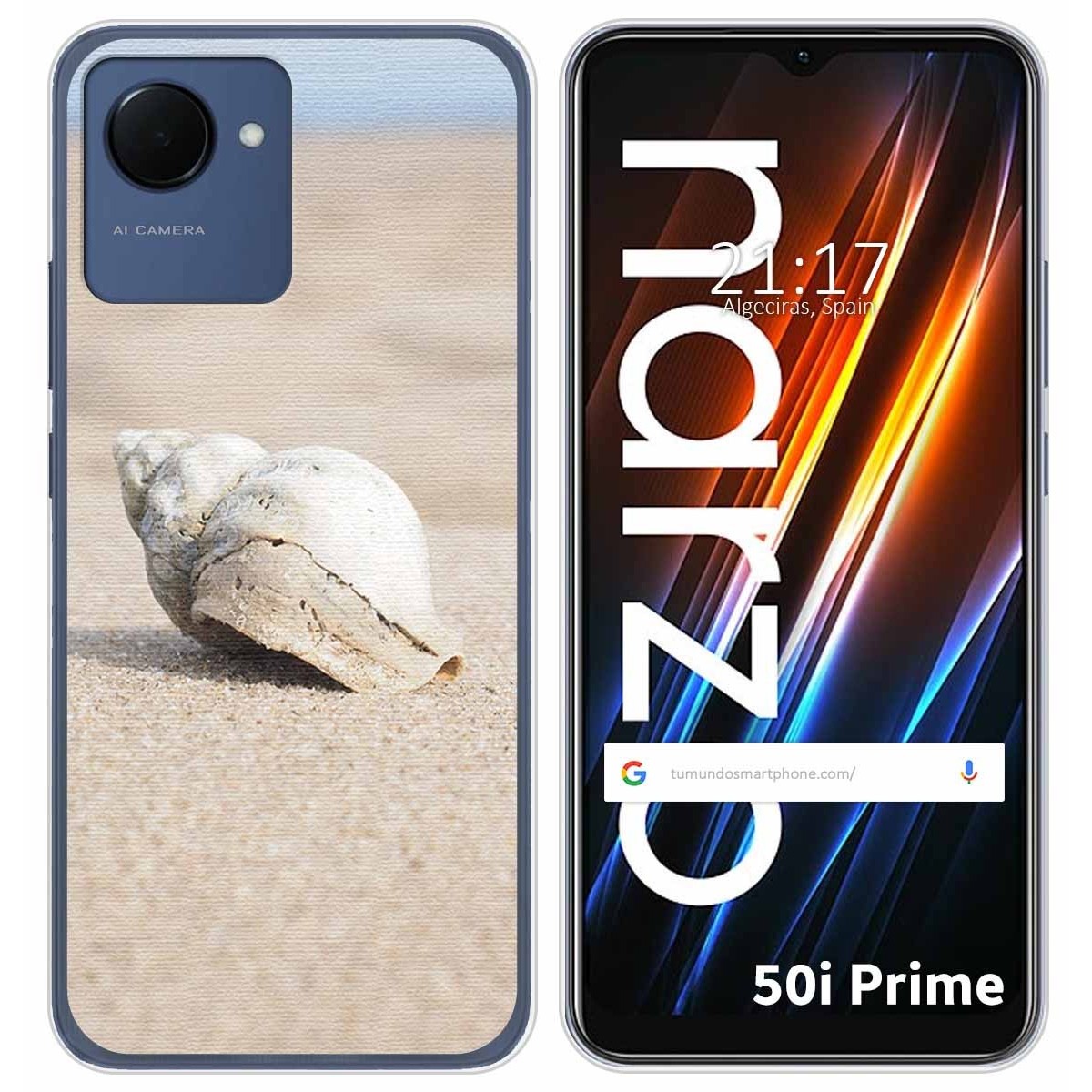 Funda Silicona para Realme Narzo 50i Prime diseño Concha Dibujos