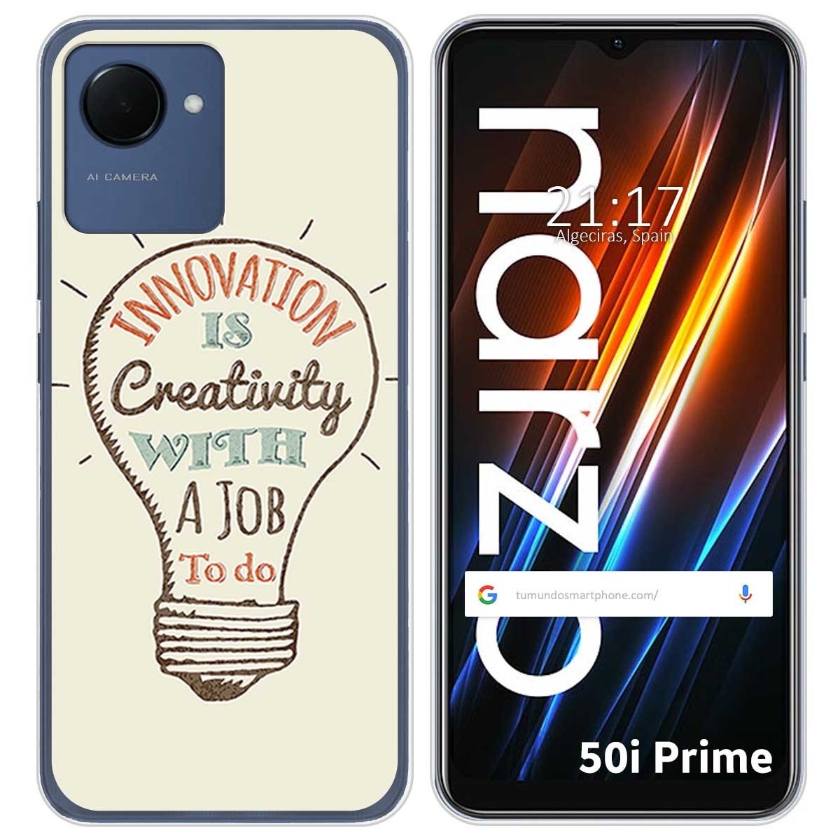 Funda Silicona para Realme Narzo 50i Prime diseño Creativity Dibujos