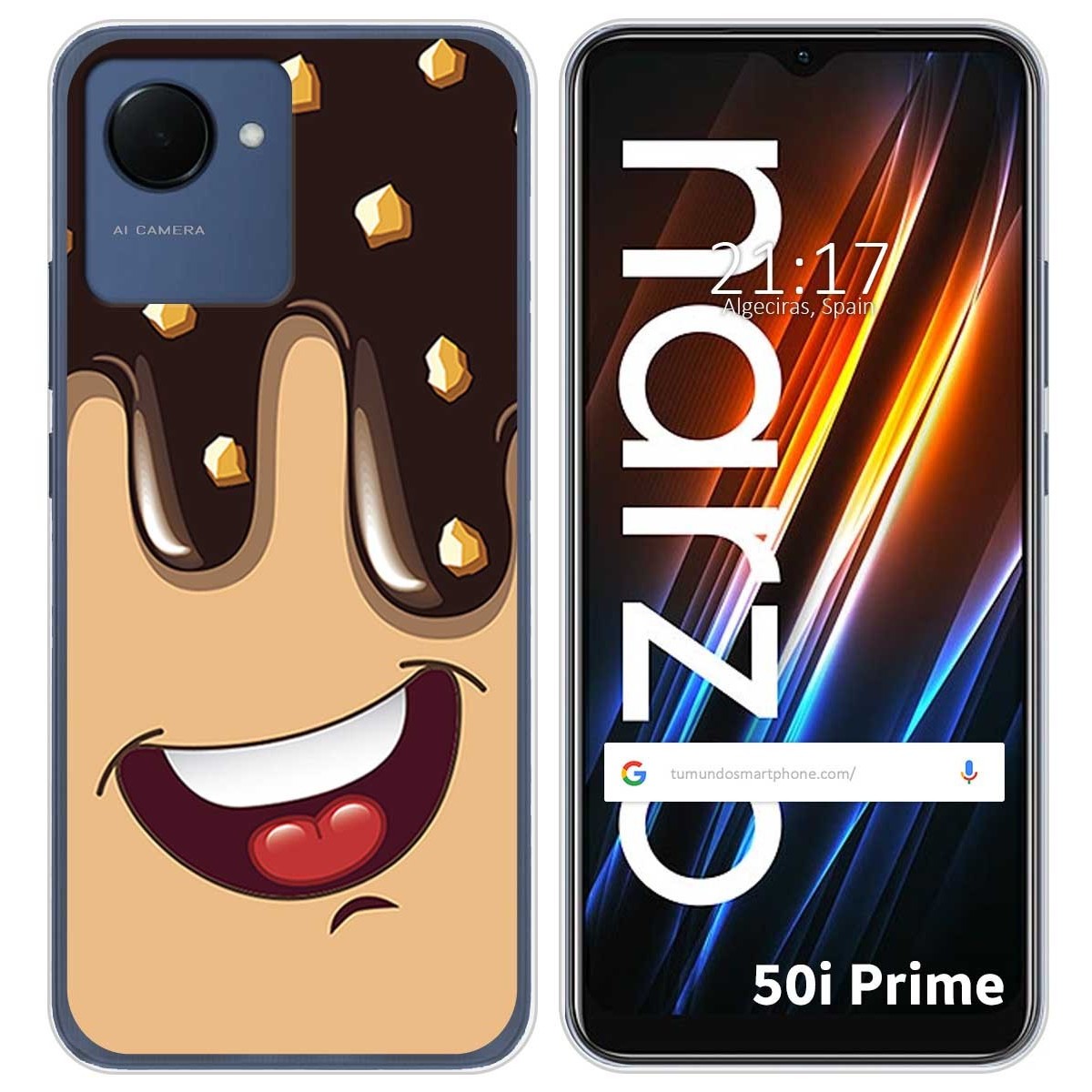 Funda Silicona para Realme Narzo 50i Prime diseño Helado Chocolate Dibujos