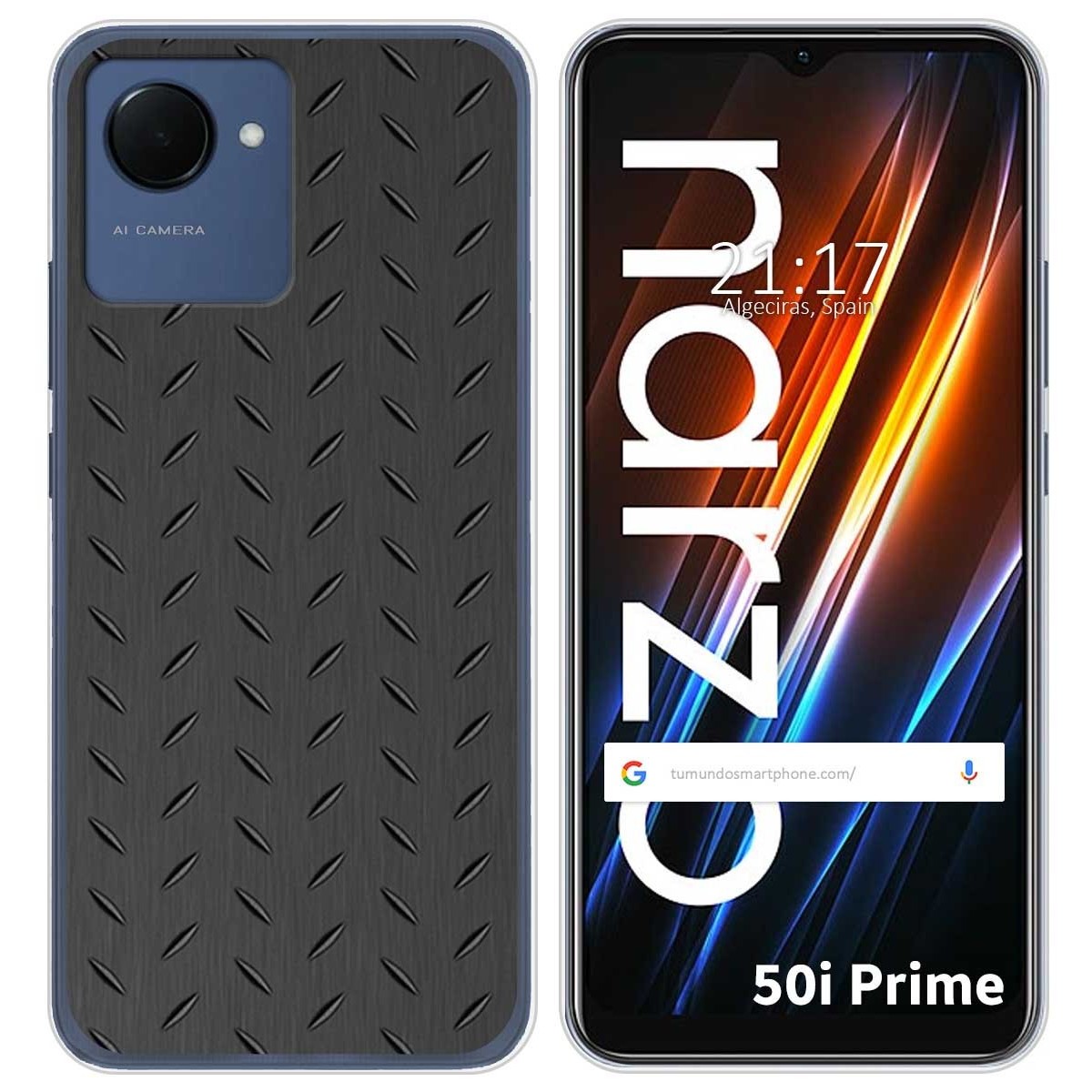 Funda Silicona para Realme Narzo 50i Prime diseño Metal Dibujos