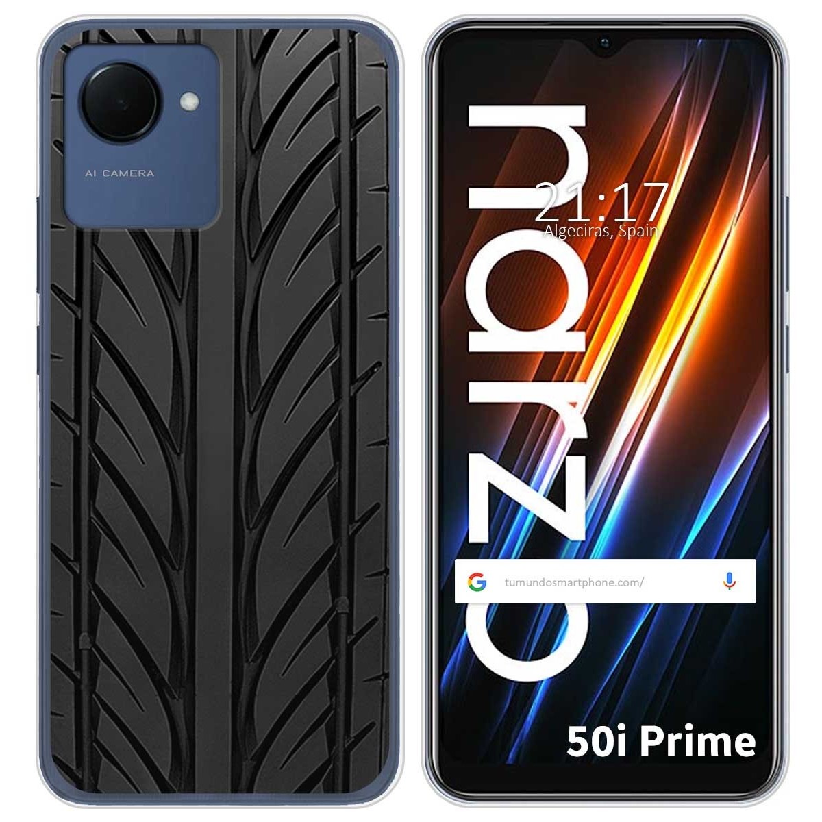 Funda Silicona para Realme Narzo 50i Prime diseño Neumatico Dibujos