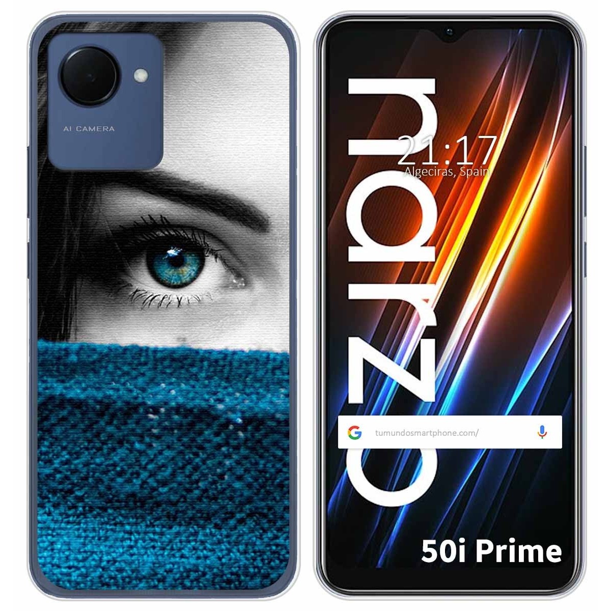 Funda Silicona para Realme Narzo 50i Prime diseño Ojo Dibujos