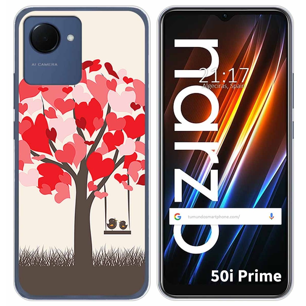 Funda Silicona para Realme Narzo 50i Prime diseño Pajaritos Dibujos