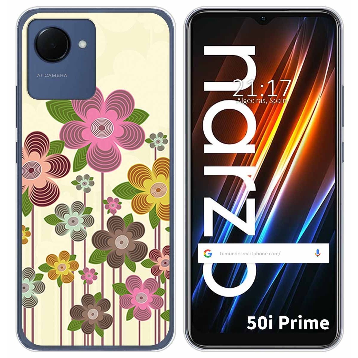 Funda Silicona para Realme Narzo 50i Prime diseño Primavera En Flor Dibujos