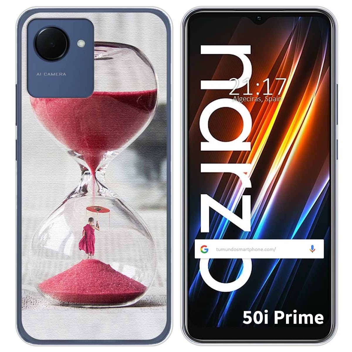 Funda Silicona para Realme Narzo 50i Prime diseño Reloj Dibujos