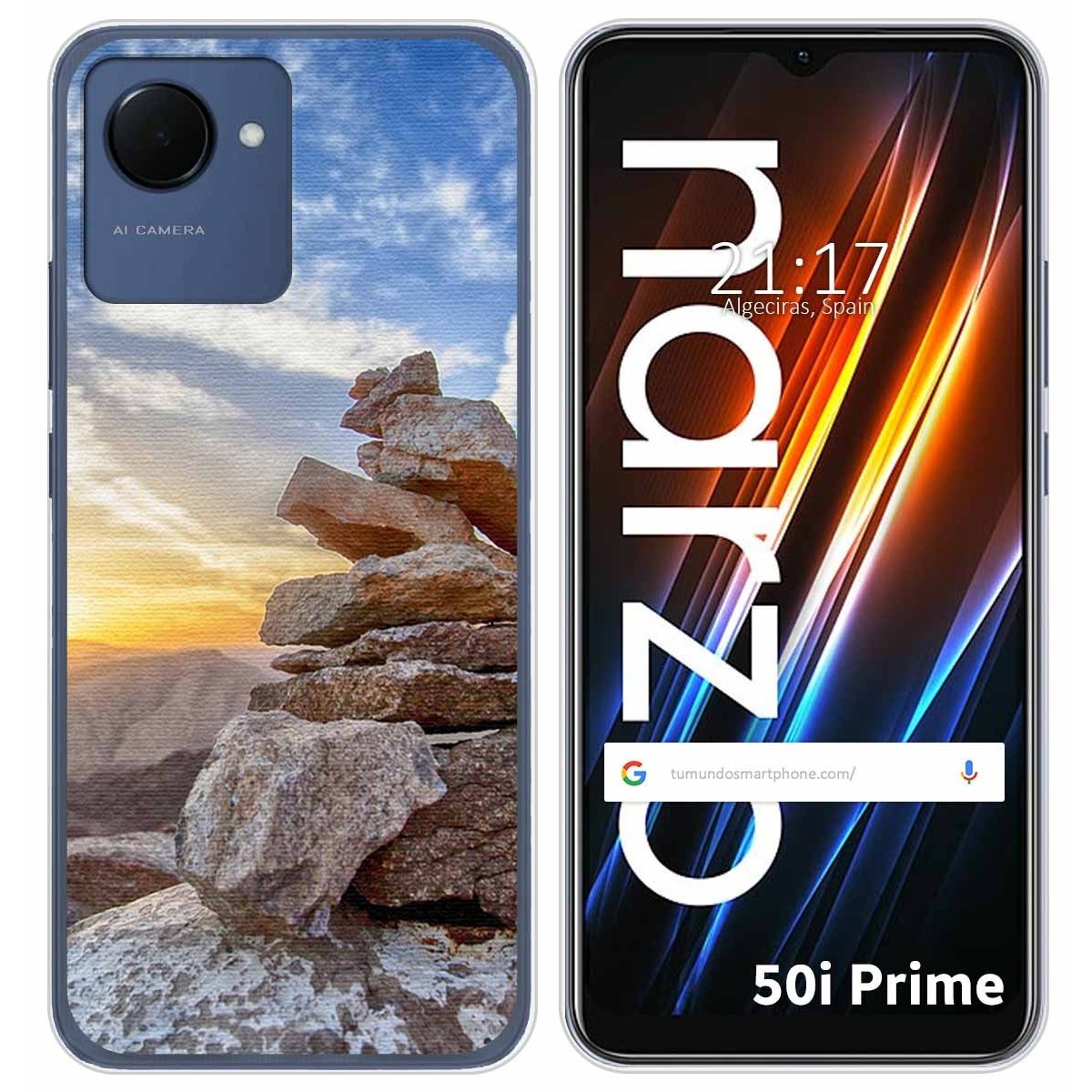 Funda Silicona para Realme Narzo 50i Prime diseño Sunset Dibujos