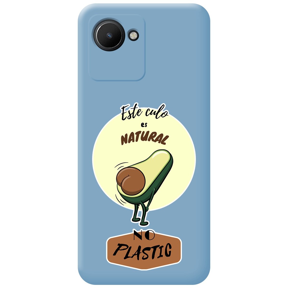 Funda Silicona Líquida Azul para Realme Narzo 50i Prime diseño Culo Natural Dibujos