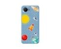 Funda Silicona Líquida Azul para Realme Narzo 50i Prime diseño Espacio Dibujos