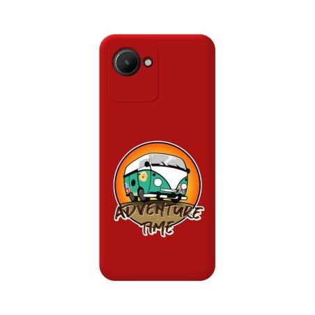 Funda Silicona Líquida Roja para Realme Narzo 50i Prime diseño Adventure Time Dibujos
