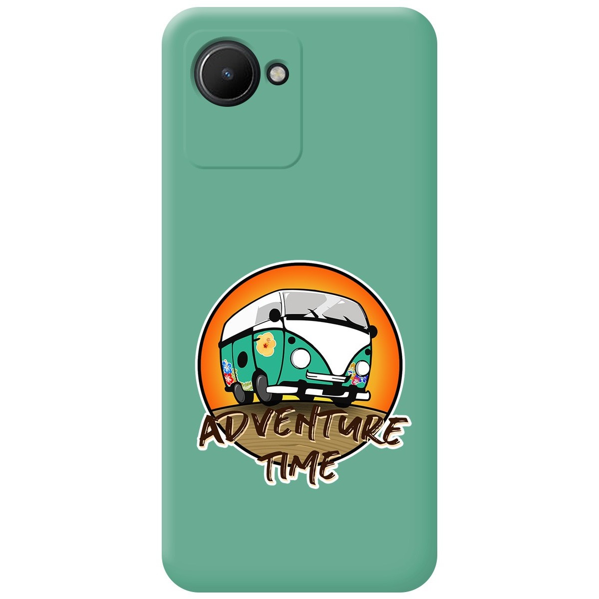 Funda Silicona Líquida Verde para Realme Narzo 50i Prime diseño Adventure Time Dibujos