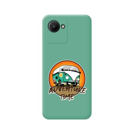 Funda Silicona Líquida Verde para Realme Narzo 50i Prime diseño Adventure Time Dibujos