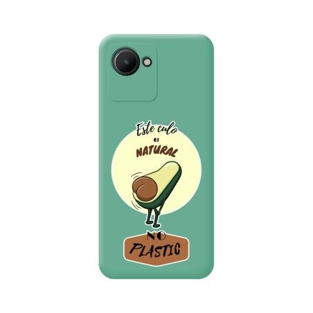 Funda Silicona Líquida Verde para Realme Narzo 50i Prime diseño Culo Natural Dibujos