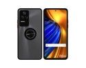 Funda Mate con Borde Negro y Anillo Giratorio 360 para Xiaomi POCO F4 5G