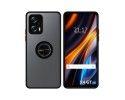 Funda Mate con Borde Negro y Anillo Giratorio 360 para Xiaomi POCO X4 GT 5G