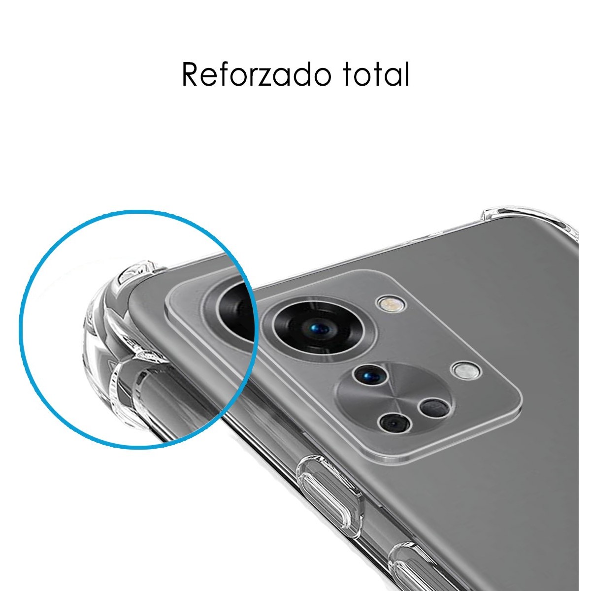 Funda Silicona Antigolpes Transparente para OnePlus Nord 2T 5G