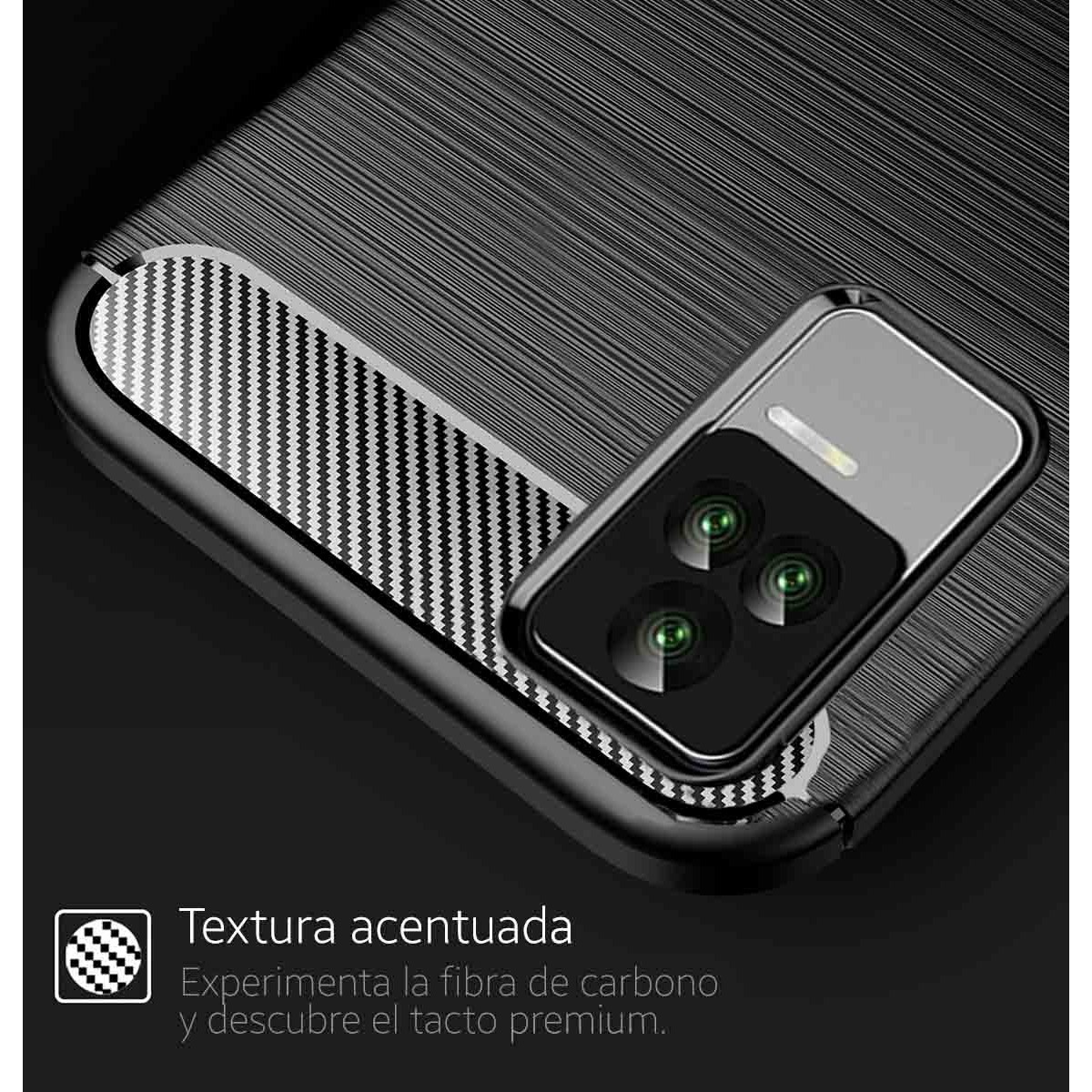 Funda Gel Tpu Tipo Carbon Negra para Xiaomi POCO F4 5G